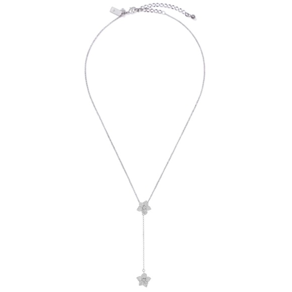 KATE SPADE • Blooming Crystal Flower Lariat Necklace - Picture 3 of 5